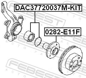 FEBEST DAC37720037M-KIT Wheel Bearing Kit