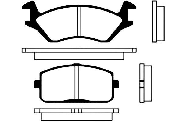 Kavo Parts Stabdžių trinkelių rinkinys, diskinis stabdys