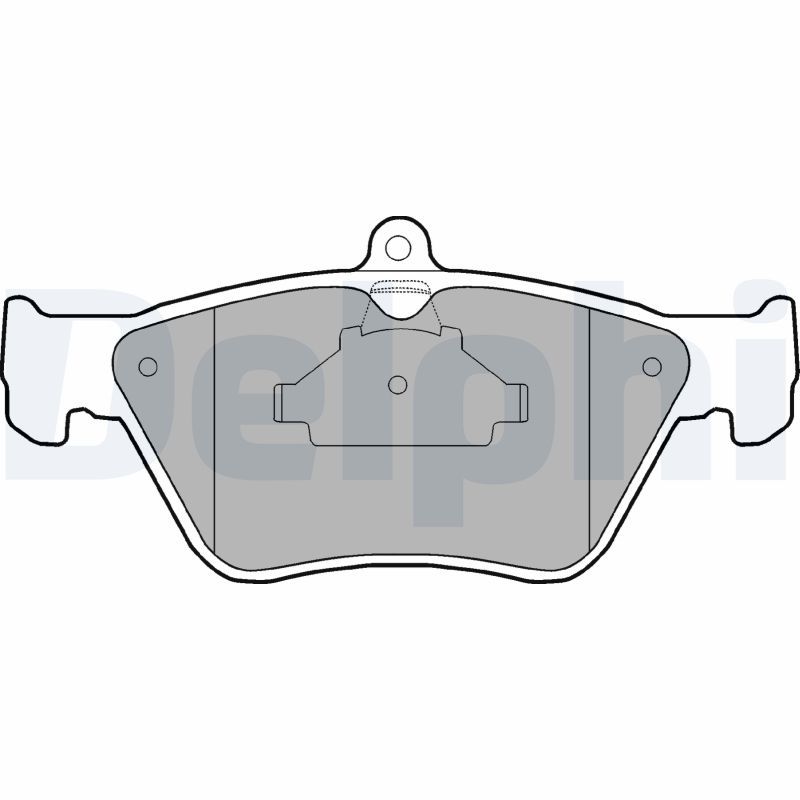 Комплект гальмівних накладок, дискове гальмо, Delphi LP873