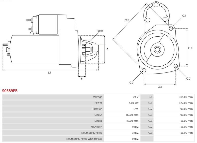 Стартер, Auto Starter S0689PR