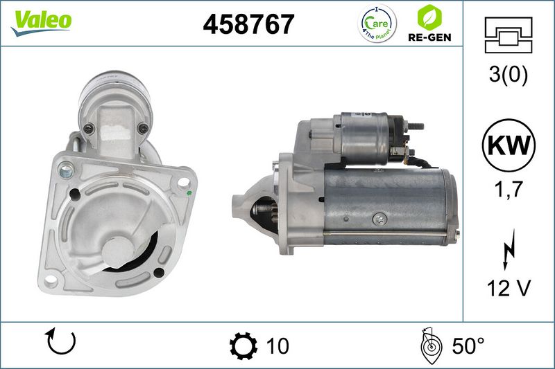 VALEO Startmotor / Starter 458767