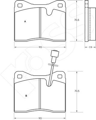 1-GNC R-295 - Brake Pad Set, disc brake