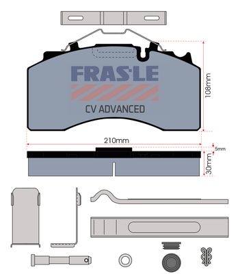 desky brzdové BPW pro TSB 4309 - standard PD/211-N-K052-CV