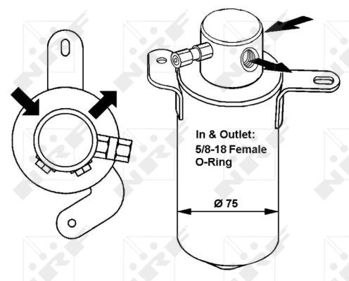 NRF 33166 Dryer, air conditioning