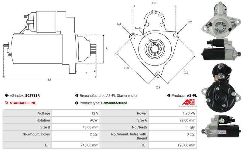 AS-PL S0273SR Starter