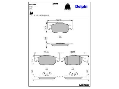 DELPHI LP3588 Brake Pad Set, disc brake