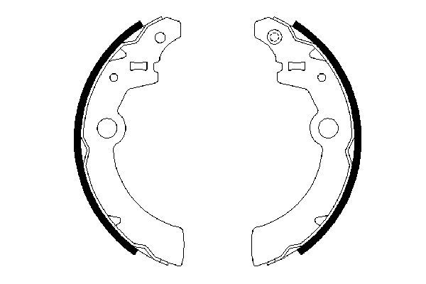 Комплект гальмівних колодок, Bosch 0986487676