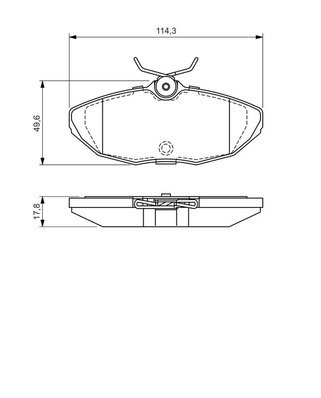 BOSCH 0986424702 Brake Pad Set, disc brake