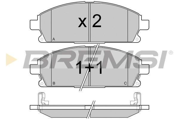 Гальмівні колодки пер. Nissan X-Trail 01-13/Pathfinder 97-04 (sumitomo) (159x56x16,4)