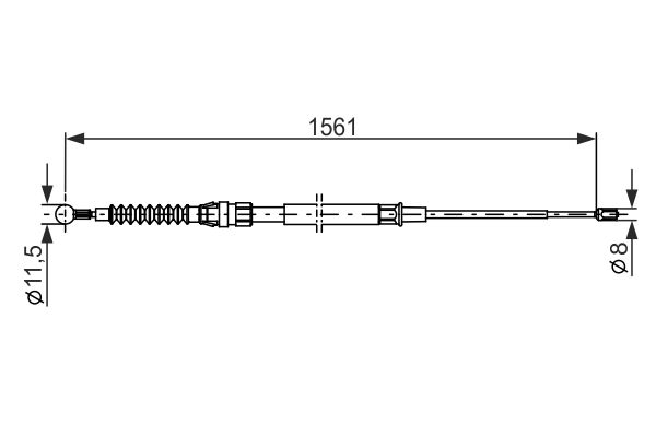 Bosch Cable Pull, parking brake 1 987 482 264 (1987482264)