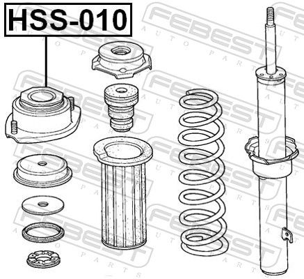FEBEST HSS-010 Suspension Strut Support Mount