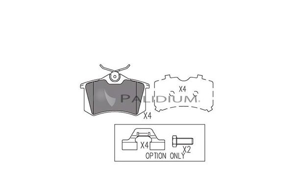 ASHUKI by Palidium fékbetétkészlet, tárcsafék P1-1000