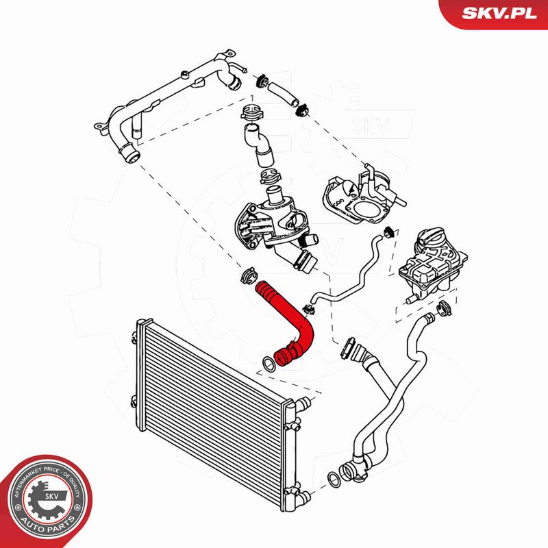 ESEN SKV 43SKV709 Radiator Hose