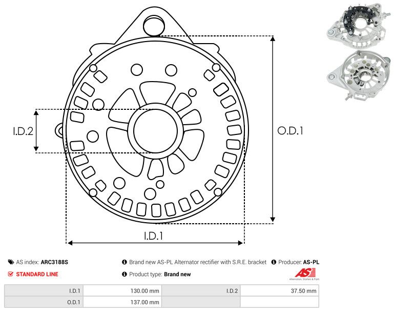 Kaitsekate, generaator, AS-PL ARC3188S