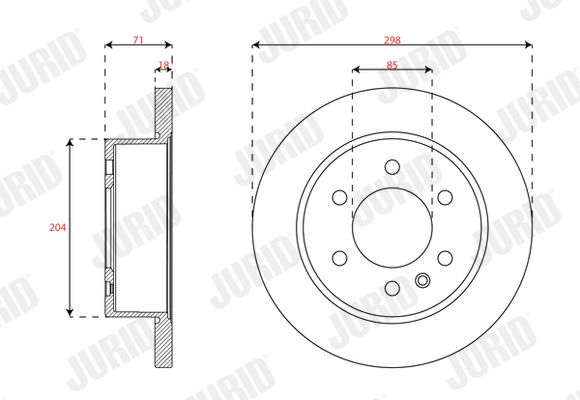Гальмівний диск, Jurid 563673J