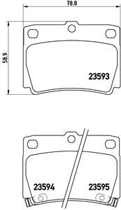 BREMBO fékbetétkészlet, tárcsafék P 54 026