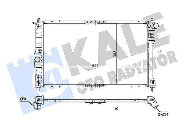 KALE DAEWOO радиатор охлаждения Nubira