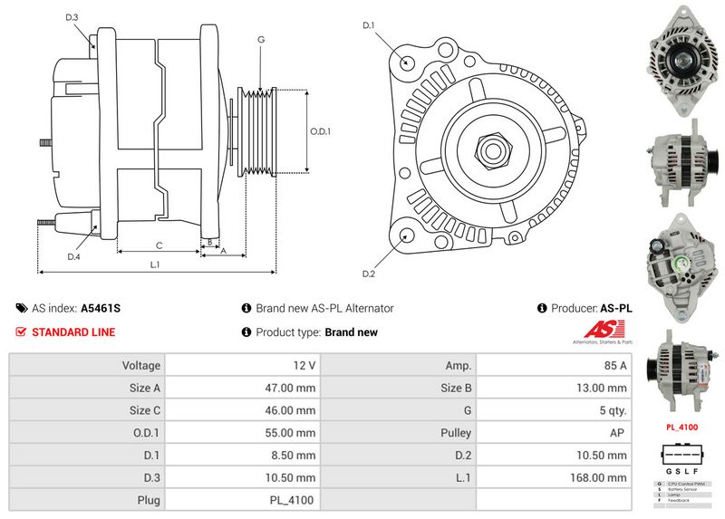 AS-PL A5461S Alternator