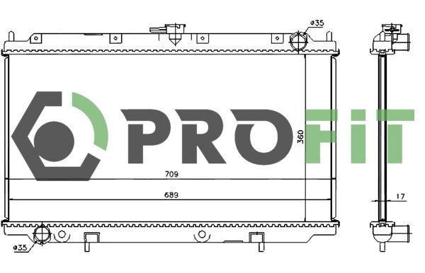 Радіатор, охолодження дивателя PROFIT 17400255