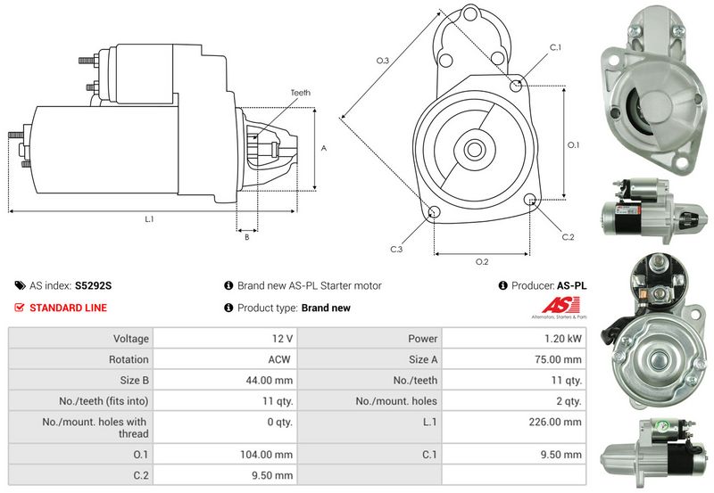 AS-PL S5292S Starter