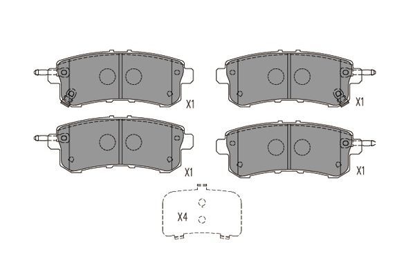 Kavo Parts Stabdžių trinkelių rinkinys, diskinis stabdys