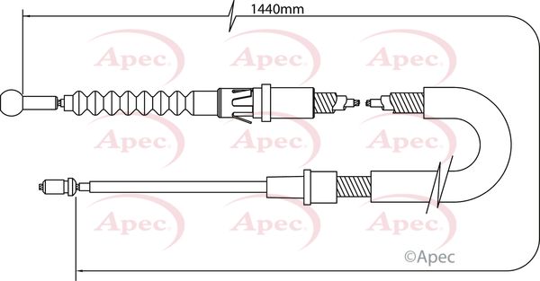 APEC Cable Pull, parking brake CAB1397