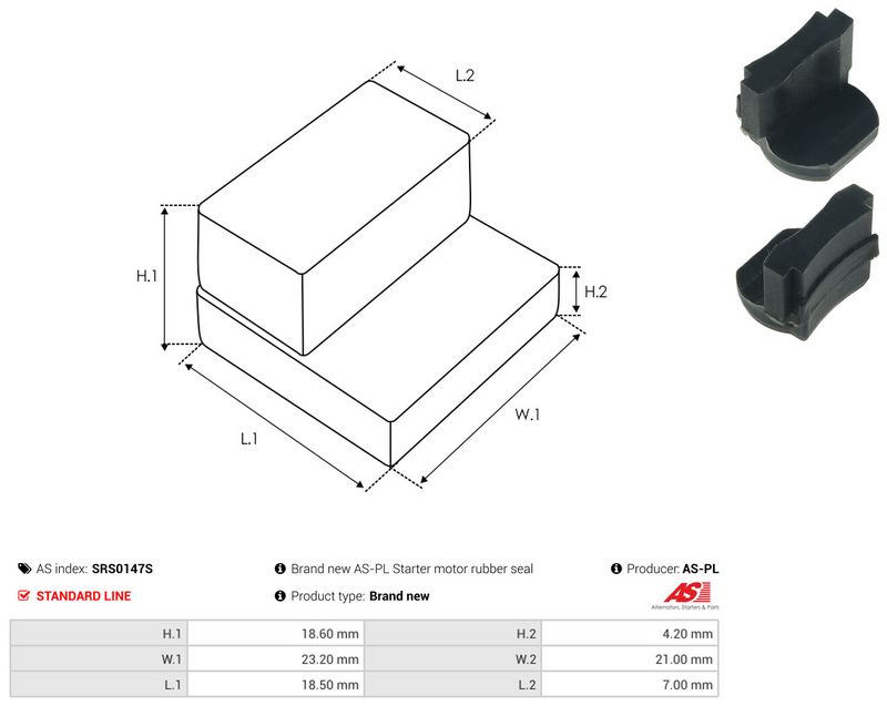 AS-PL SRS0147S Repair Kit, starter