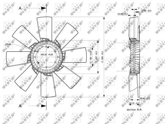 NRF 49863 Fan Wheel, engine cooling