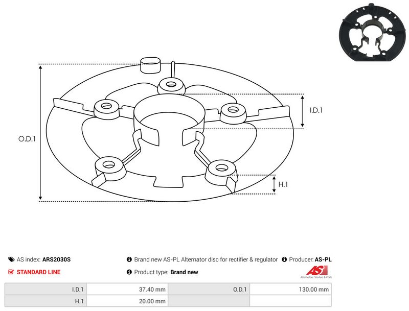 Remondikomplekt, generaator, AS-PL ARS2030S
