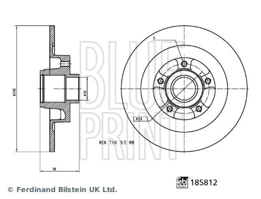 Гальмівний диск, Blue Print ADBP430173