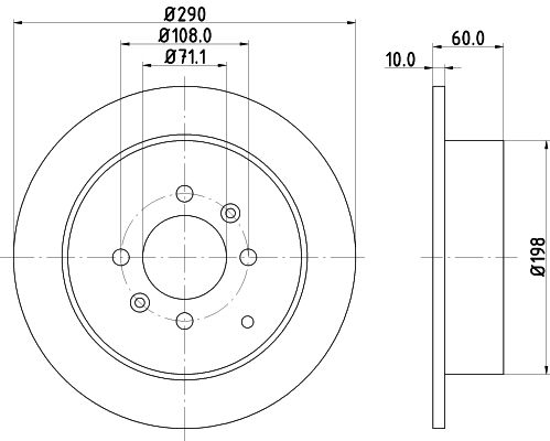 HELLA féktárcsa 8DD 355 105-231