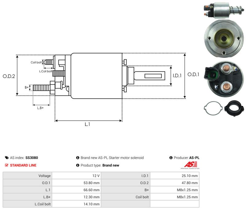 Magnetlülitus, starter, AS-PL SS3080
