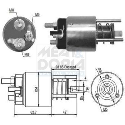 MEAT & DORIA Magneetschakelaar, startmotor 46050