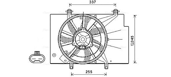 AVA QUALITY COOLING ventilátor, motorhűtés FD7582