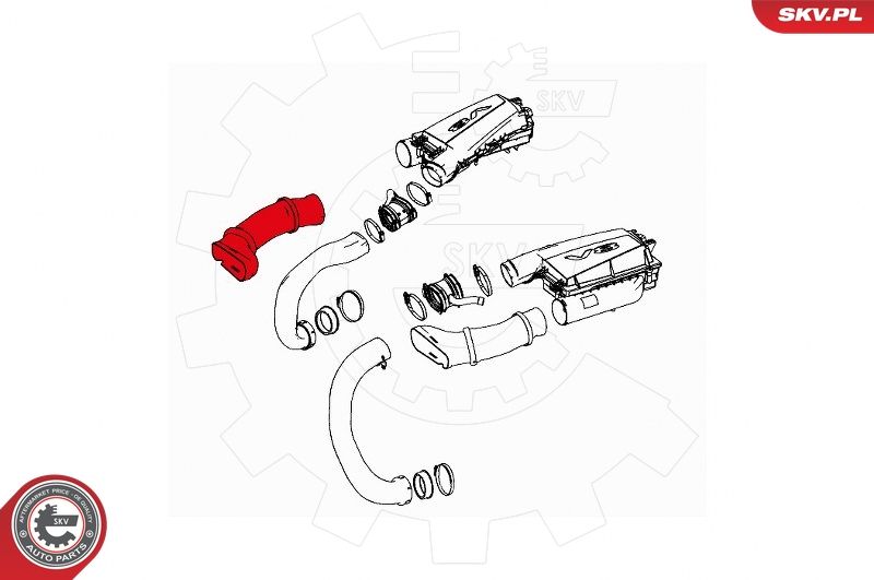 Впускний шланг, повітряний фільтр, Skv Germany 43SKV914