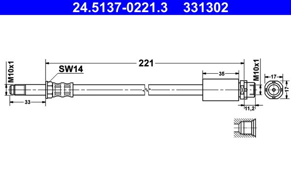 ATE fékcső 24.5137-0221.3