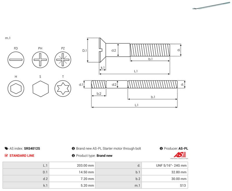 AS-PL SRS4012S Repair Set, alternator