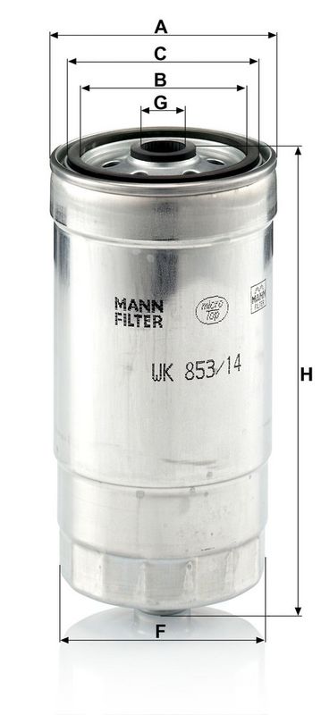 Filtru combustibil WK 853/14 MANN-FILTER