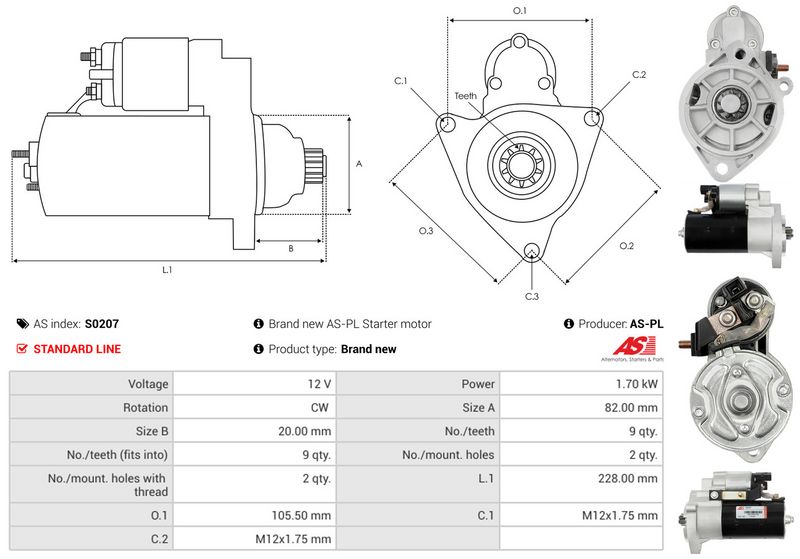 AS-PL S0207 Starteris