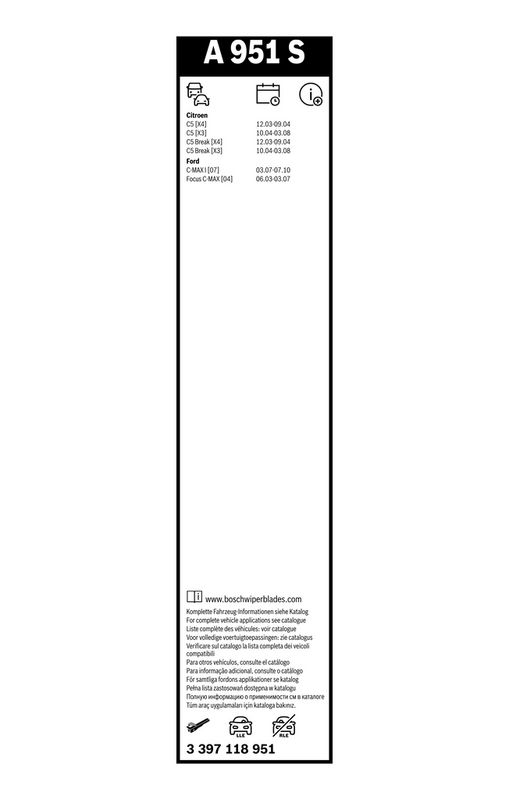 BOSCH Balai d'essuie-glace 3 397 118 951
