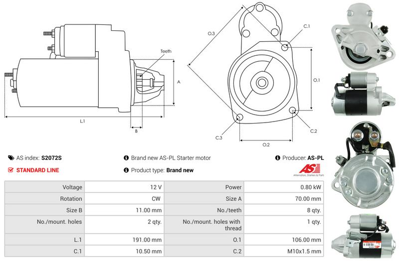 AS-PL S2072S Starter