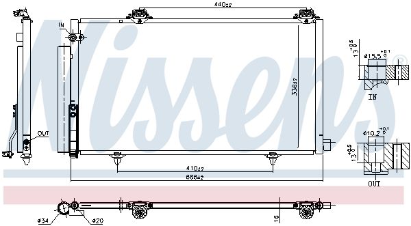 NISSENS 941251 Condenser, air conditioning