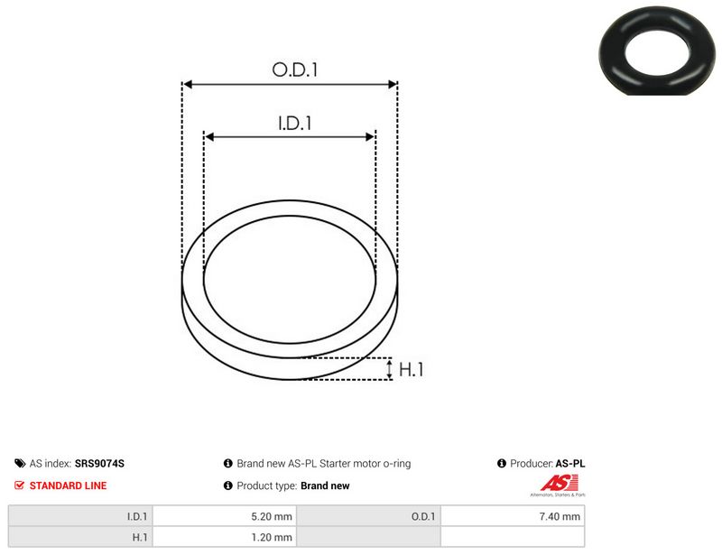 AS-PL SRS9074S Repair Set, alternator