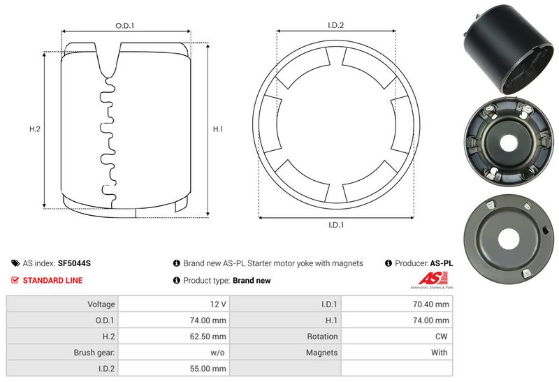 Mähis, starter, AS-PL SF5044S