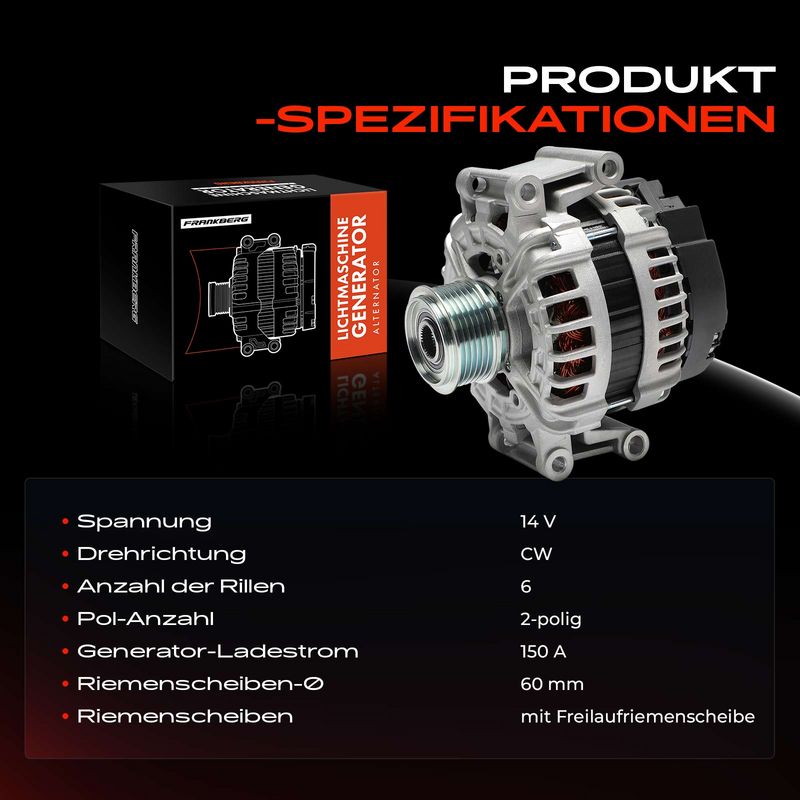 Frankberg 5481FB0055525 Alternator
