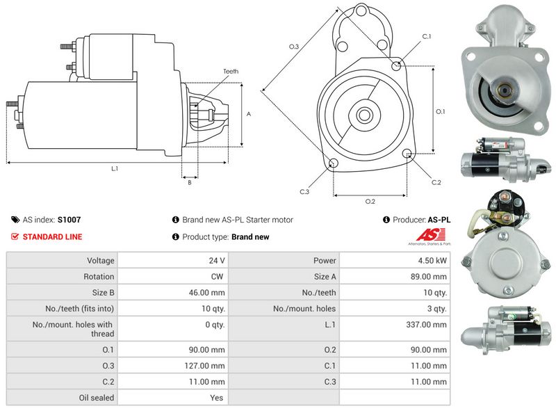 AS-PL S1007 Starteris