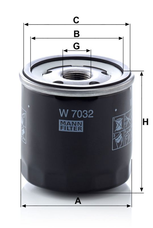 Õlifilter, MANN-FILTER W 7032
