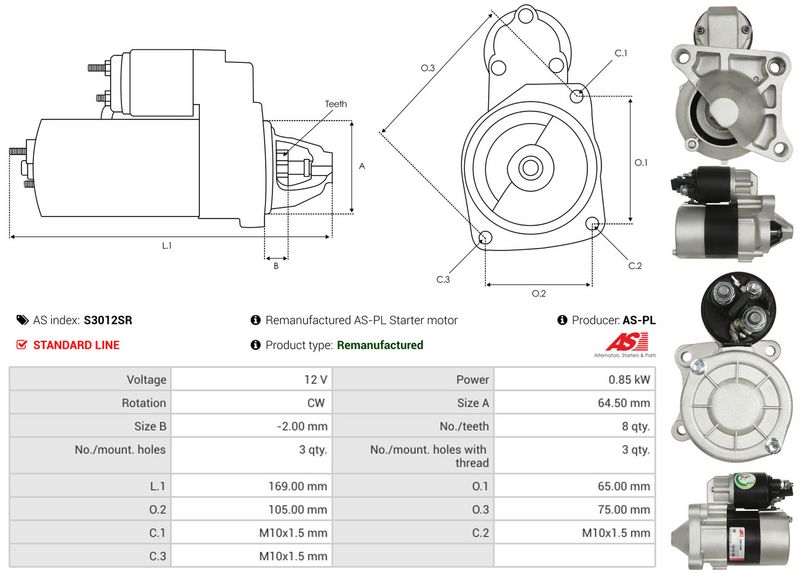 AS-PL S3012SR Starter