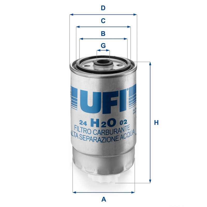 UFI Üzemanyagszűrő 24.H2O.02