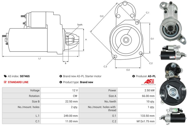 AS-PL S0746S Starter